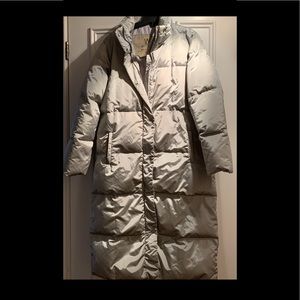 Women's Silver Puffer Coat
